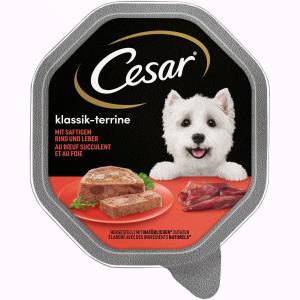 Cesar w tackach, 14 x 150 g - Classic, soczysta wołowina z wątróbką