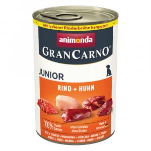 Animonda GranCarno Original Junior, 6 x 400 g - Wołowina i kurczak