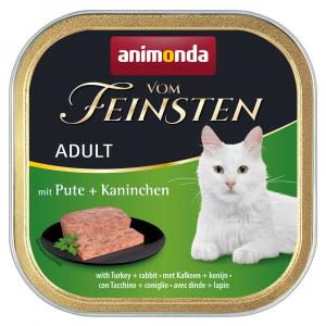 Megapakiet animonda vom Feinsten Adult, 32 x 100 g - Indyk z królikiem