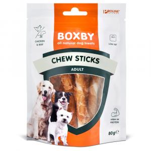 20% taniej! Boxby, przysmaki dla psów, różne rodzaje - Pałeczki do żucia z kurczakiem, 80 g