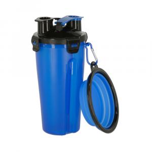 Kerbl Pet pojemnik na wodę i karmę z miską podróżną - 2 x 350 ml + miska podróżna 250 ml