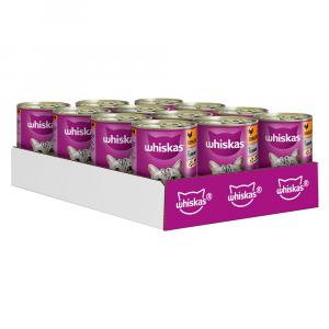 Megapakiet Whiskas Adult, puszki, 24 x 400 g - Pasztet z drobiem