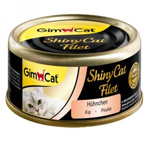 GimCat ShinyCat, w bulionie 6 x 70 g - Kurczak