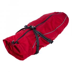 TIAKI płaszcz dla psa z szelkami Arkon, czerwony - Długość grzbietu ok. 65 cm