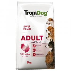 Tropidog Premium Adult Small, Indyk i ryż - 8 kg