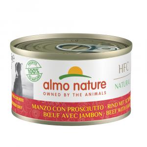 Megapakiet Almo Nature HFC, 24 x 95g - Wołowina z szynką