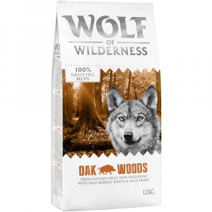 Wolf of Wilderness Adult „Oak Woods”, dzik - 2 x 12 kg