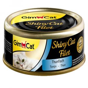 Megapakiet GimCat ShinyCat w bulionie, 24 x 70 g - Tuńczyk