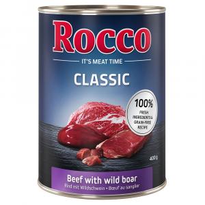 Megapakiet Rocco Classic, 24 x 400 g - NOWOŚĆ! Wołowina i mięso z dzika