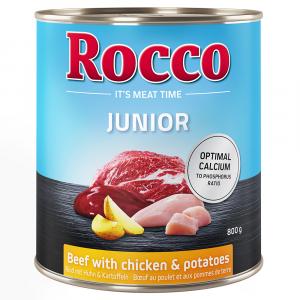 Korzystny pakiet Rocco Junior, 12 x 800 g - Wołowina i kurczak z ziemniakami