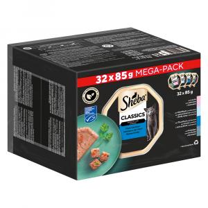 Megapakiet Sheba tacki, 32 x 85 g - Classics w pasztecie