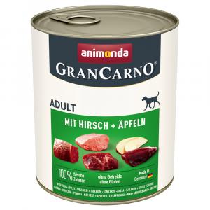 Megapakiet animonda GranCarno Original Adult, 24 x 800 g - Jeleń z jabłkiem