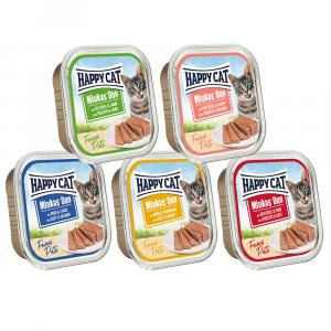 Megapakiet Happy Cat Minkas Duo, kawałki w pasztecie, 24 x 100 g - Pakiet mieszany I (5 smaków)