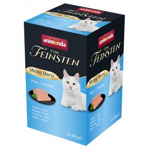 Megapakiet animonda vom Feinsten Mildes Menu Adult, 36 x 100 g - Indyk i pstrąg