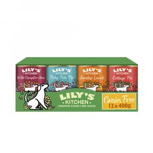Lily's Kitchen Bezzbożowe Menu dla psów - Mix (4 smaki), 12 x 400 g