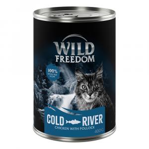 Megapakiet Wild Freedom Adult, 24 x 400 g - bez zbóż - Cold River - Czarniak i kurczak