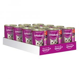 20 + 4 gratis! Whiskas 1+, karma mokra dla kota, 24 x 400 g - Wołowina i wątróbka w sosie