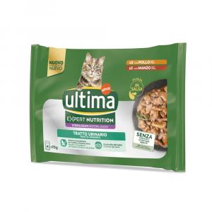 Ultima Cat Expert Nutrition Urinary, kurczak i wołowina - 44 x 70 g