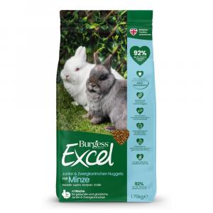 Burgess Excel Junior & Dwarf Rabbit Nuggets z miętą - 1,75 kg