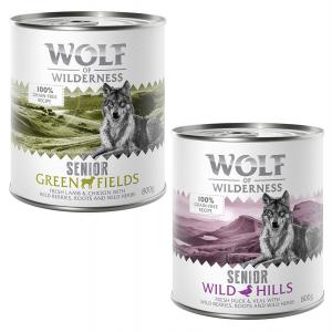 Korzystny pakiet Wolf of Wilderness Senior, 12 x 800 g - 2 różne smaki