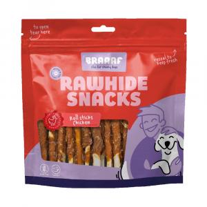 15% taniej! Braaaf, przysmaki dla psa, różne rodzaje - Paluszki Roll z kurczakiem, 12,5 cm (30 sztuk)