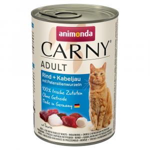 Animonda Carny Adult, 6 x 400 g - Wołowina i dorsz z korzeniem pietruszki