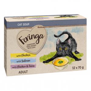 Feringa cat soup, zupa dla kota, 12 x 70 g - Pakiet mieszany