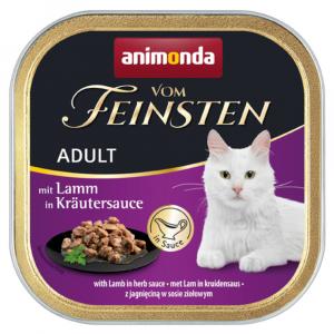Megapakiet animonda vom Feinsten Adult, 32 x 100 g - Jagnięcina w sosie ziołowym