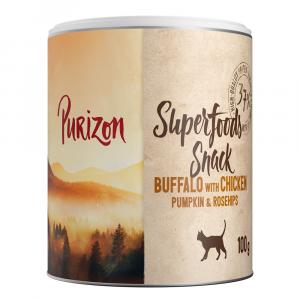 Purizon Superfood Snack, 100 g - Bawół z kurczakiem, dynią i owocami dzikiej róży, 3 x 100 g