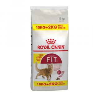 10 + 2 gratis! Royal Canin różne rodzaje, 12 kg - Regular Fit 32