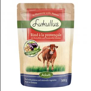 Megapakiet mieszany Lukullus Natural w saszetkach, 24 x 300 g - Wołowina po prowansalsku (bez zboż)