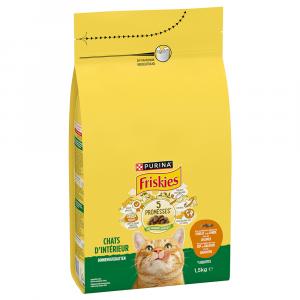 PURINA FRISKIES Indoor, kurczak i indyk z warzywami - 1,5 kg