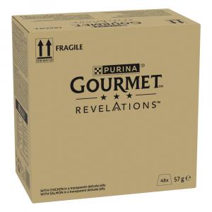 Megapakiet Gourmet Revelations Fine Cuts, 48 x 57 g - Kurczak i łosoś
