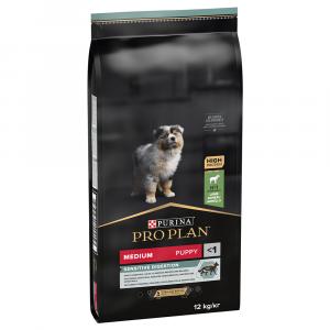 10 kg / 12 kg + 2 kg gratis! PURINA PRO PLAN, karma sucha dla psa, 12 kg / 14 kg - Medium Puppy Sensitive Digestion, jagnięcina i ryż, 12 kg