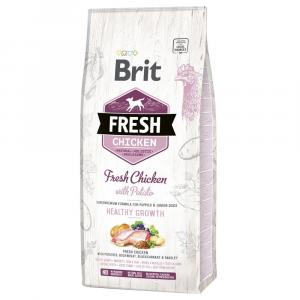 Brit Fresh Puppy Healthy Growth, kurczak z ziemniakami - 2 x 12 kg