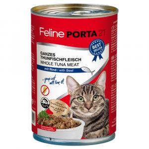 Korzystny pakiet Feline Porta 21, 12 x 400 g - Tuńczyk z wołowiną