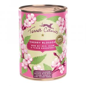 Terra Canis Menu Floralis, 6 x 400 g - Cherry Blossom: kurczak z ryżem, nasionami sezamu i wiśniowym puree