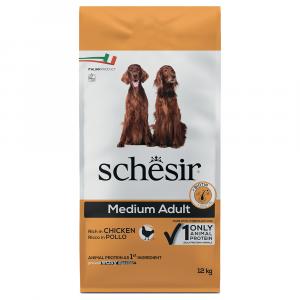 Schesir Dog Medium Adult, z kurczakiem - 2 x 12 kg