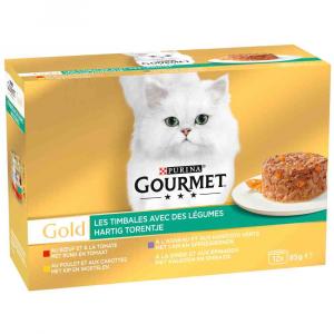 Gourmet Gold Ragout, w sosie, 12 x 85 g - Warianty z kurczakiem