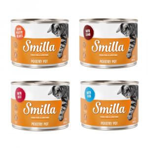 5 + 1 gratis! Smilla, karma mokra, 6 x 200 g - Puszki z drobiem, pakiet mieszany