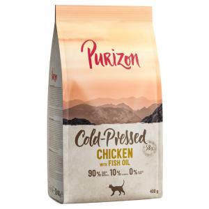 Karmy Purizon w opakowaniach próbnych! - Karma sucha: Coldpressed, kurczak z olejem rybnym, 400 g