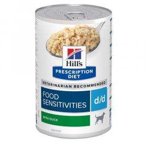 Hill's Prescription Diet d/d Food Sensitivities, kaczka - 48 x 370 g