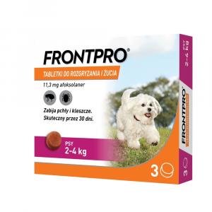 FRONTPRO® tabletki na pchły i kleszcze dla psów - L: 68 mg dla psów >10-25 kg (3 tabletki)