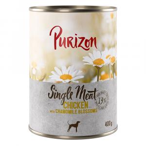 Purizon Single Meat, 6 x 400 g - Kurczak z kwiatami rumianku