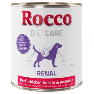 Rocco Diet Care Renal, wołowina z kurzymi sercami i dynią - 24 x 800 g