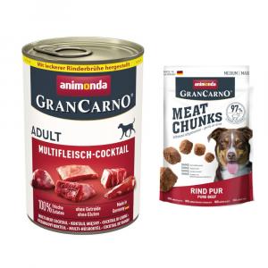 Animonda GranCarno: 6 x 150 g / 400 g / 800 g + Meat Chunks Medium/Maxi, 80 g gratis! - Original Adult, koktajl wielomięsny, 6 x 400 g