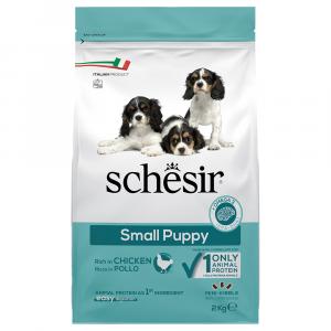 Schesir Dog Small Puppy, z kurczakiem - 2 x 2 kg