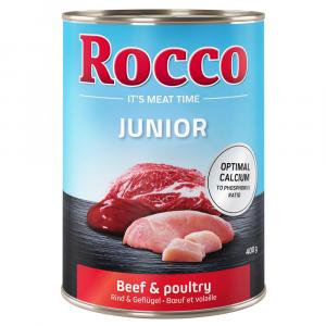 10 + 2 gratis! Rocco Junior/Senior, 12 x 400 g - Junior, drób i wołowina