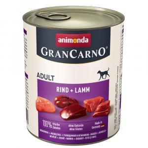 Animonda GranCarno Original Adult, 6 x 800 g - Wołowina z jagnięciną