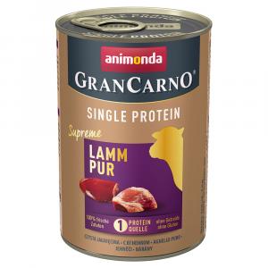 Megapakiet animonda GranCarno Adult Single Protein Supreme, 24 x 400 g - Jagnięcina